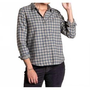 NEW TOAD&CO cama long sleeve button up shirt in north shore